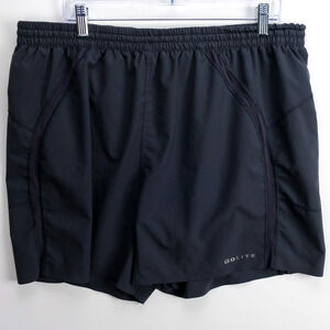 Men’s 2XL Running Shorts Black Lightweight Lined Gym Workout Zip Pocket | GoLite